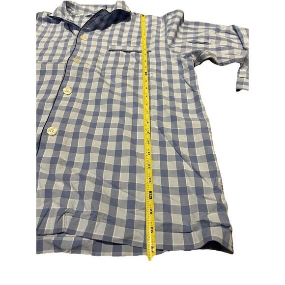 Brooks Brothers Men's Pajama Set Medium Long Sleeves Pants Blue Check Old Money - Picture 7 of 11